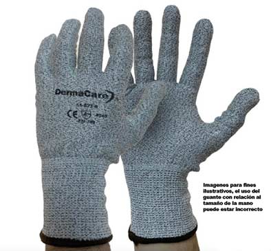 GUANTE ANTICORTE DE POLIETILENO CON FIBRA DE VIDRO Y NYLON MOD. 51-623 - Image 4