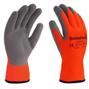 GUANTE DE ACRILICO NARANJA RECUBIERTO CON LATEX GRIS MOD. 43-975