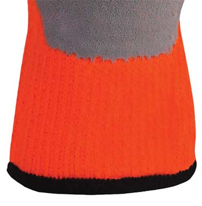 GUANTE DE ACRILICO NARANJA RECUBIERTO CON LATEX GRIS MOD. 43-975 - Image 4