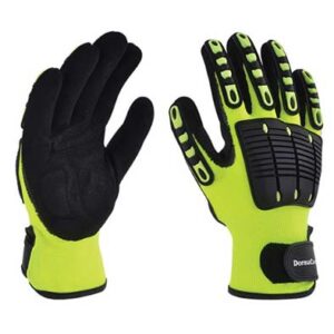GUANTE DE POLIESTER FLUORESCENTE, PVC Y NITRILO MOD. 51-840