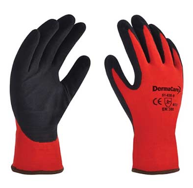 GUANTE NYLON ROJO CON POLIMERO EN PALMA MOD.51-830