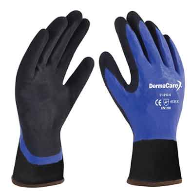 GUANTE POLIESTER RECUBIERTO DE NITRILO AZUL MOD. 51-910