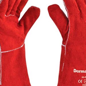 GUANTE DE CARNAZA ROJO HILO KEVLAR TIPO SOLDADOR