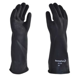 GUANTE NEGRO DE LATEX 18" CONTRA ACIDO